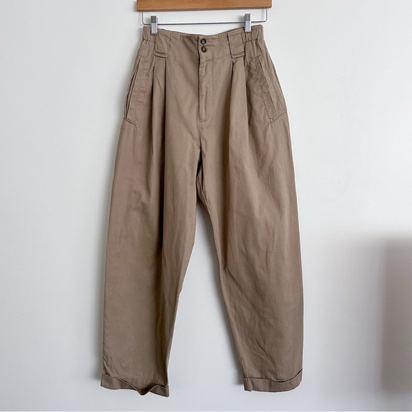 Na Nin Townes Trousers in Khaki size Medium M Tailored - Picture 2 of 5